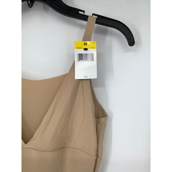 Maidenform Sz M Beige Wear-Your-Own-Bra Tummy Control Shapewear Bodysuit H15-19 - Picture 4 of 8